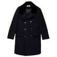 thumbnail image 1 of Isaac Mizrahi Boy's 2-20 Velvet Collar Quilt Lined Wool Blend Peacoat, 1 of 2