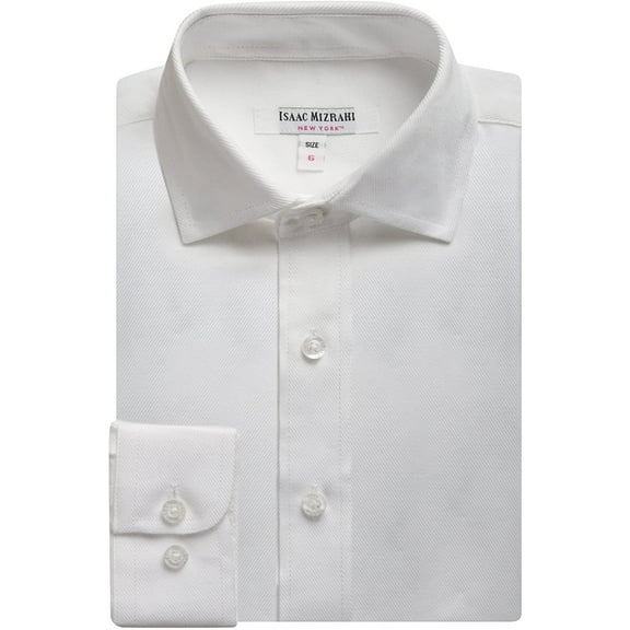 Isaac Mizrahi Boys 100% Cotton Twill Dress Shirt - Available in Many Styles