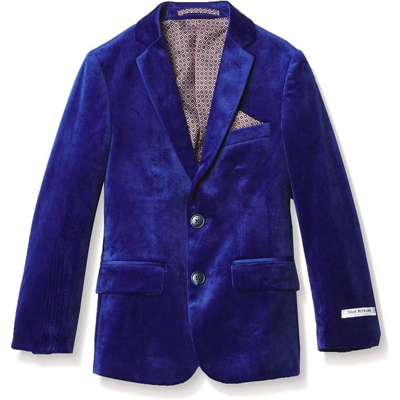 Isaac Mizrahi Boys Slim Fit Velvet Blazer