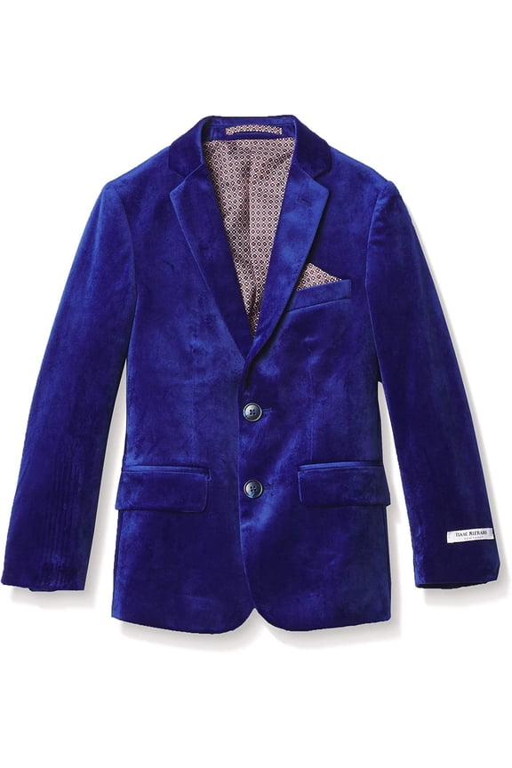 Boys Slim Fit Velvet Blazer