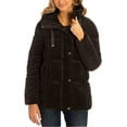 thumbnail image 1 of Isaac Mizrahi Ladies' Velvet Puffer Jacket, Black Large - NEW, 1 of 2