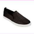 thumbnail image 1 of Isaac Mizrahi Live! SOHO Leather Perforated Sneakers BLACK  10 M, 1 of 2