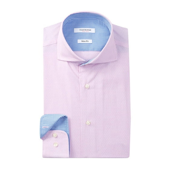 Isaac Mizrahi Men's Slim Fit Long Sleeve Dress Shirt