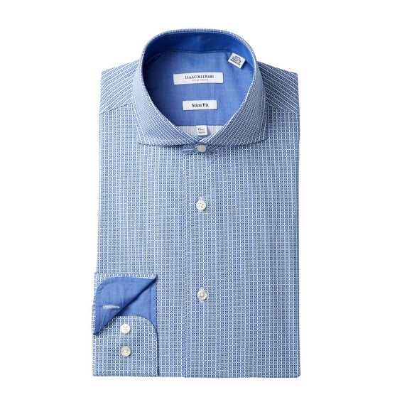 Isaac Mizrahi Men's Slim Fit Long Sleeve Dress Shirt