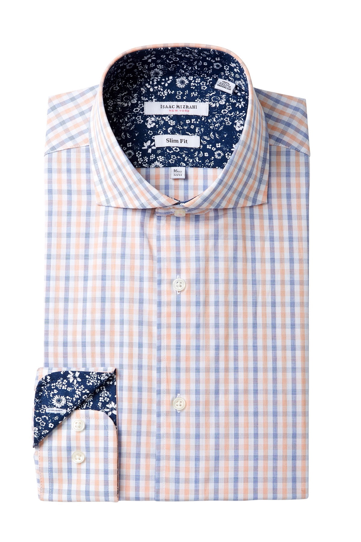 isaac mizrahi men's dress shirts Isaac Mizrahi Men's Slim Fit Long Sleeve Dress Shirt