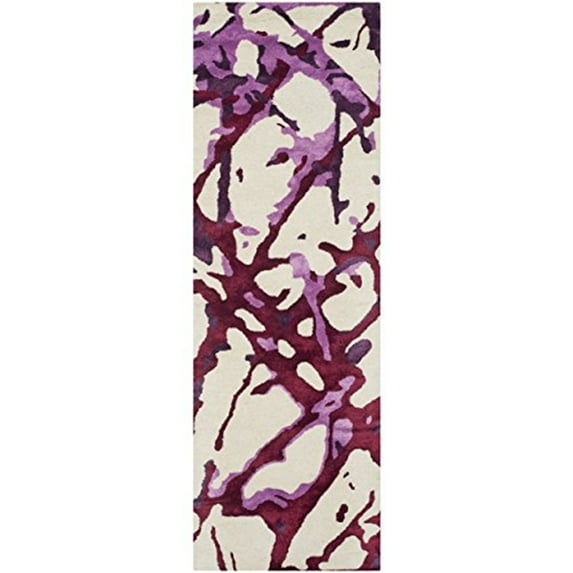 Transitional Rug - Isaac Mizrahi Wool Pile -Plum Blossom-Color:Plum Blossom,Design:Transitional,Shape:Runner,Size:8'L x 2' 3''W