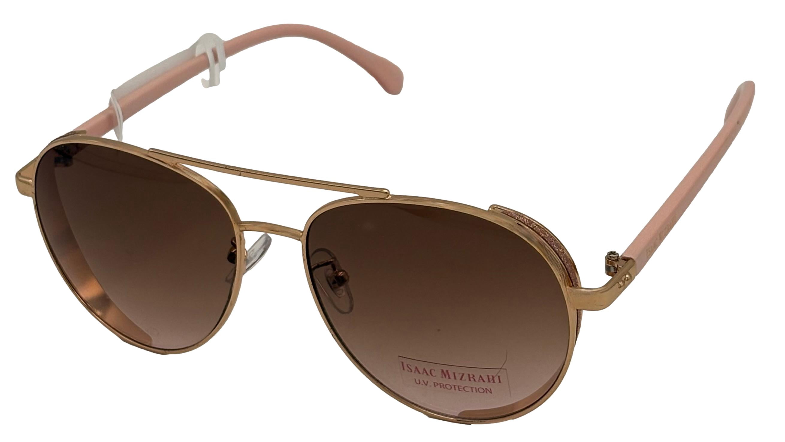 Isaac Mizrahi Brown and Gold Eyewear Isaac Mizrahi Plastic Cat-Eye Sunglasses main image 4
