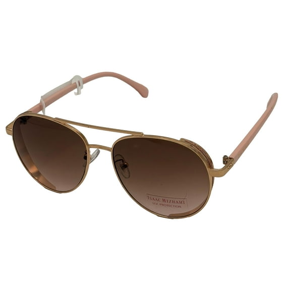 Isaac Mizrahi Metal Women's Rose Gold Aviator Sunglasses