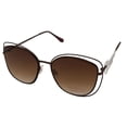 thumbnail image 1 of Isaac Mizrahi Womens Square Brown Open Front Metal Sunglass,  IM 31262, 1 of 6