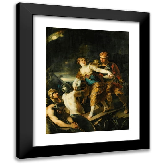 Isaac Moillon 15x18 Black Modern Framed Museum Art Print Titled - The Rape of Helen