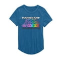 thumbnail image 1 of Isaac Morris Limited Nintendo Super Mario Kart Rainbow Mens and Womens Short Sleeve T-Shirt (Navy, S-XXL), 1 of 1
