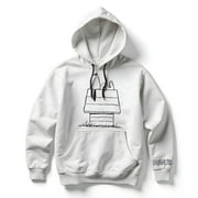 Isaac Morris Limited Peanuts Women's Pullover Hoodie - Snoopy Doghouse Embroidered Hooded Sweatshirt for Women and Juniors (Size XXS-XXL)