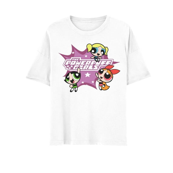 Isaac Morris Limited Powerpuff Girls Purple Blast Mens and Womens Short Sleeve T-Shirt (White, S-XXL)