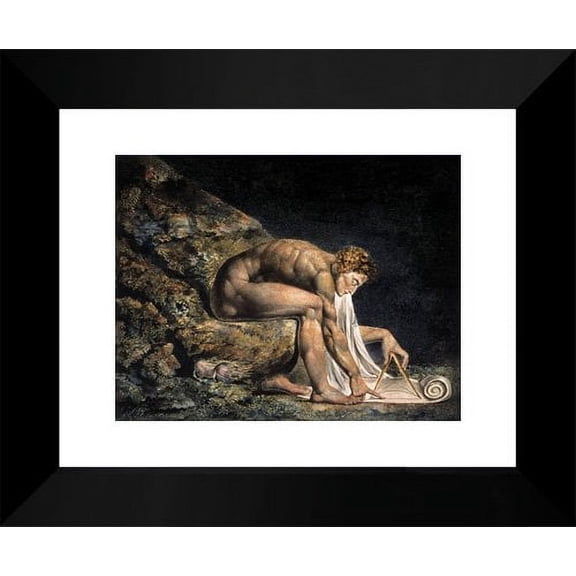 Isaac Newton 15x18 Framed Art Print by Blake, William