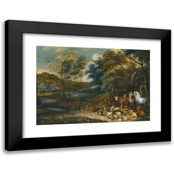Isaac Van Oosten 18x14 Black Modern Framed Museum Art Print Titled - The Garden of Eden