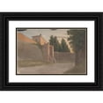 thumbnail image 1 of Isaac Weld 14x11 Black Ornate Wood Framed Double Matted Museum Art Print Titled: Under the Walls of Rome (1818), 1 of 5