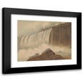 thumbnail image 1 of Isaac Weld 14x12 Black Modern Framed Museum Art Print Titled - View of Niagara Falls with Two Figures on Rock in Right Foreground (Between 1795 and 1797), 1 of 5