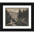 thumbnail image 1 of Isaac Weld 14x12 Black Ornate Wood Framed Double Matted Museum Art Print Titled: On the Zwcilutzen - Near Interlaken (ca. 1817), 1 of 5