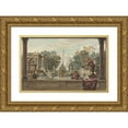 thumbnail image 1 of Isaac de Moucheron 18x13 Gold Ornate Wood Frame and Double Matted Museum Art Print Titled - An Italianate Garden with a Parrot, a Poodle, and a Man (1730s), 1 of 4
