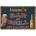 thumbnail image 1 of Isaac's Green Bar and Grill Sign 8 x 12 High Gloss Metal 208120044168, 1 of 1