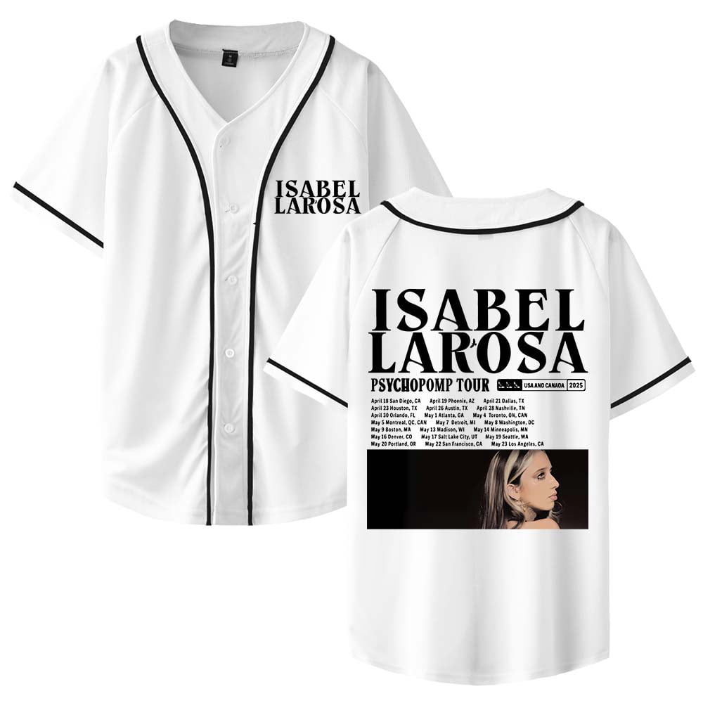 Isabel LaRosa Psychopomp Tour 2025 Merch Baseball Jersey Shirt V-Neck ...