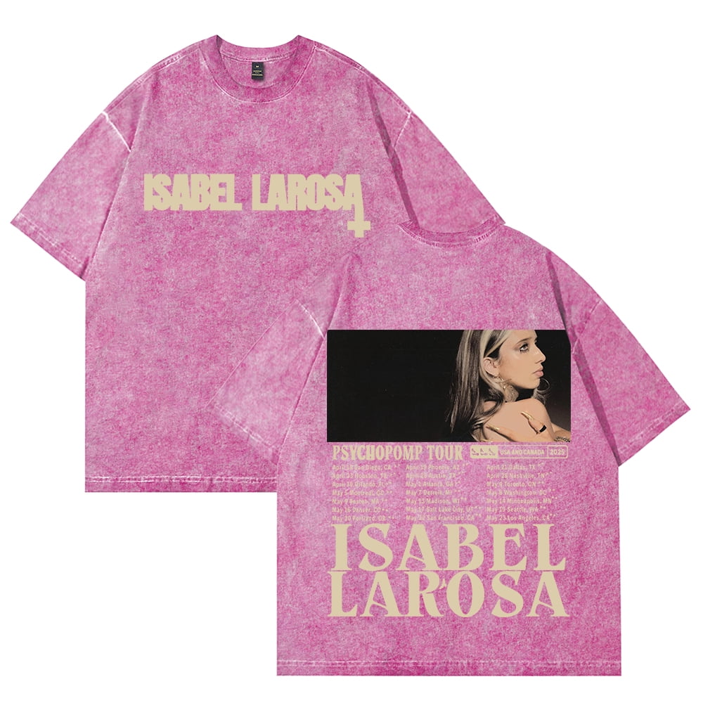 Isabel LaRosa Psychopomp Tour 2025 Washed cotton Tshirt Hip Hop Short ...