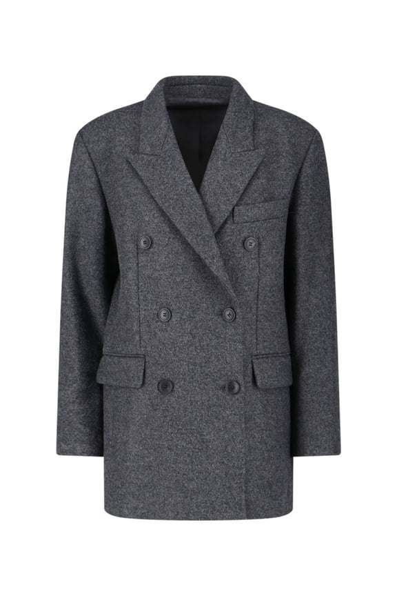 Double-Breasted Coat – Grey (Women's)
