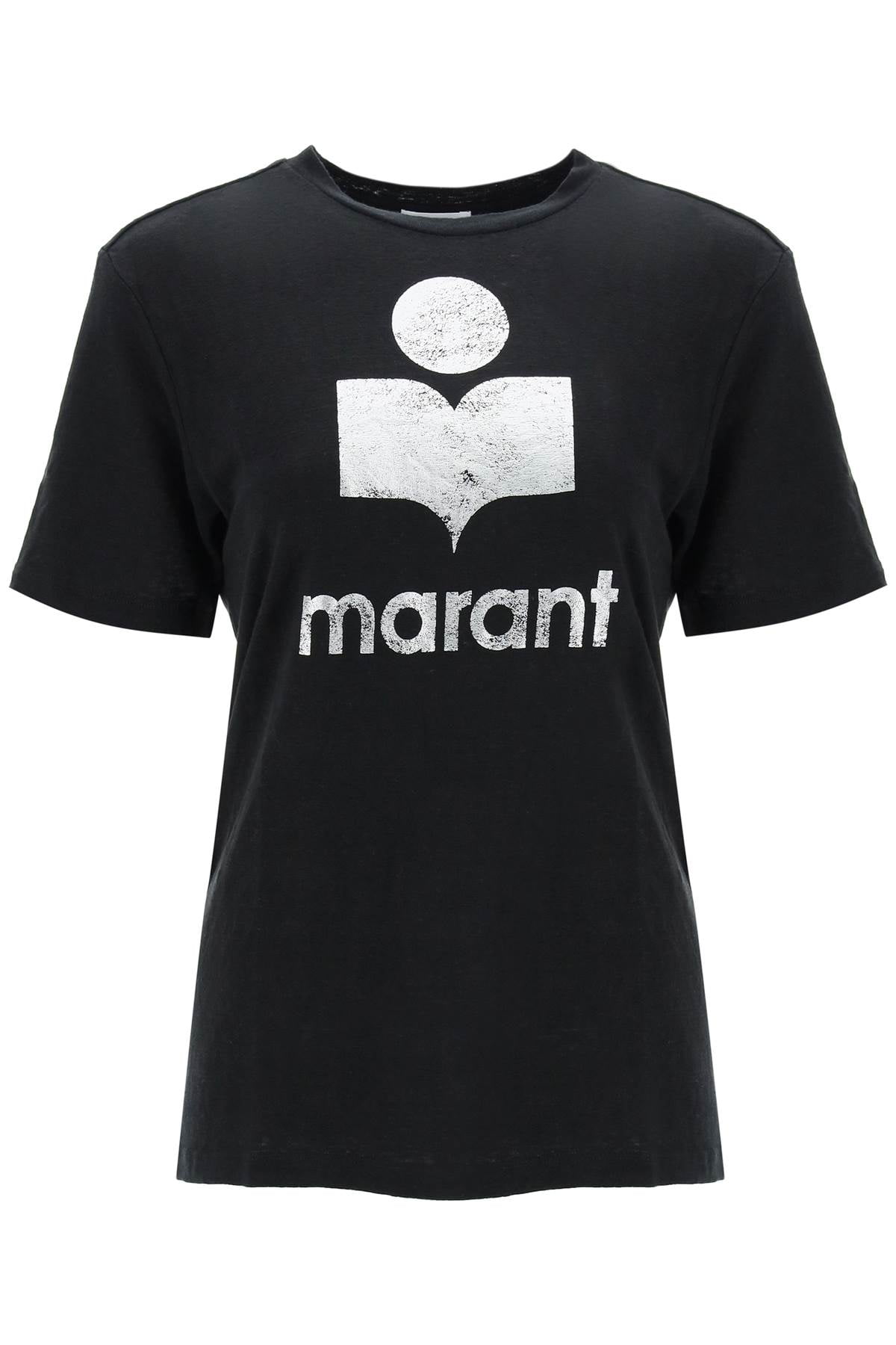 Isabel Marant Etoile Zewel T-Shirt With Metallic Logo Print Women ...