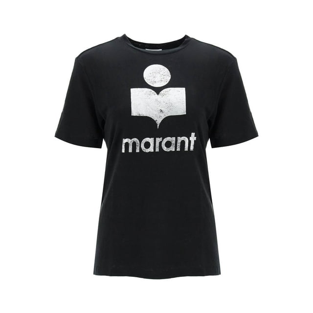 Isabel Marant Etoile Zewel T-Shirt With Metallic Logo Print Women ...