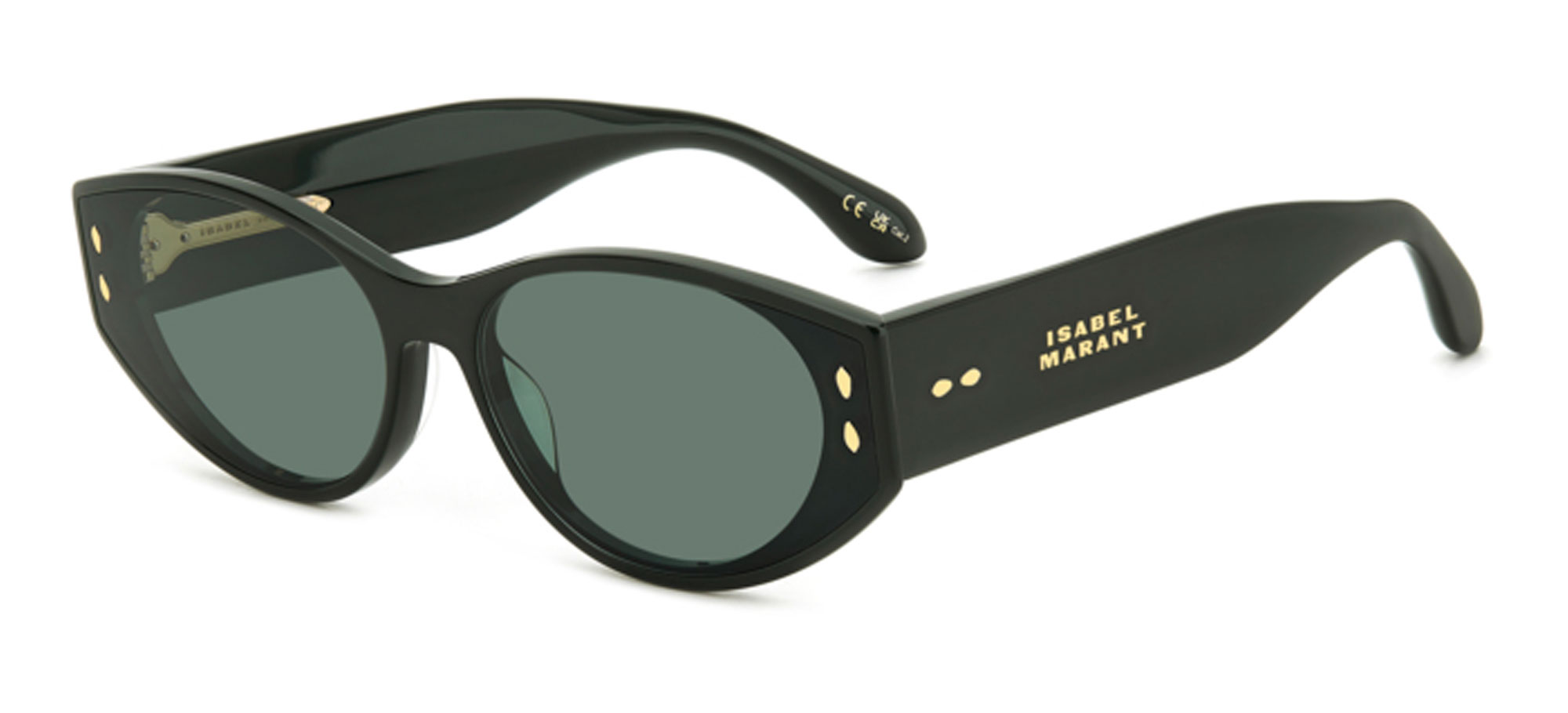 Isabel Marant Dark Green Square Acetate Sunglasses with Gold Accents Isabel Marant Sunglasses IM-0206-G-S 1ED/9K main image 4