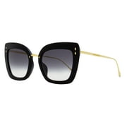 Isabel Marant IM0083/G/S 02M29O 53mm Cat Eye Sunglasses Womens Shiny Black/Gold
