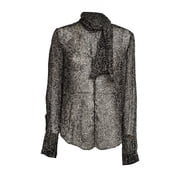 Isabel Marant Leona Printed Sheer Chiffon Blouse Womens