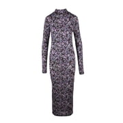 Isabel Marant Long Fitted Dress With Floral Pattern And High Neckline Women's