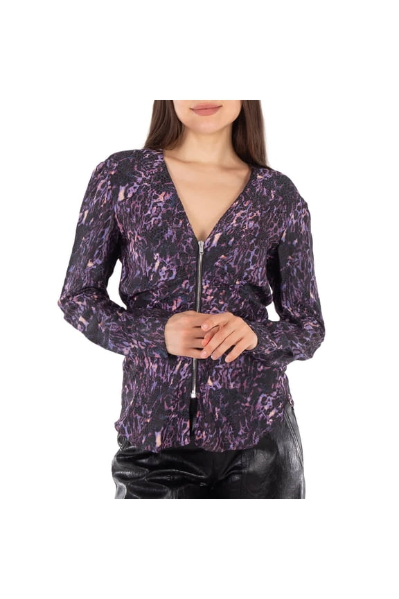 Marjorie Blouse In Dark Plum, Brand Size 34 (US Size 0)