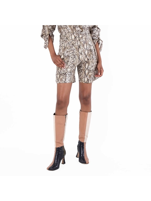 Python Print Felize Shorts, Brand Size 34 ( US Size 0 )