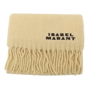 Isabel Marant Women's Plush Textured Scarf With Fringed Ends And Embroidered Detailing Neutrals