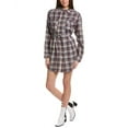 thumbnail image 1 of Isabel Marant womens  Etoile Checked Linen-Blend Shirtdress, 40, Blue, 1 of 3