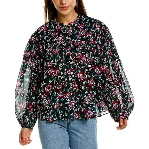 Isabel Marant womens Salika Top, 38, Blue