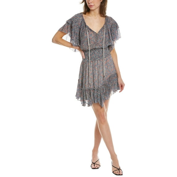 Isabel Marant womens Étoile Florise Mini Dress, 34, Blue