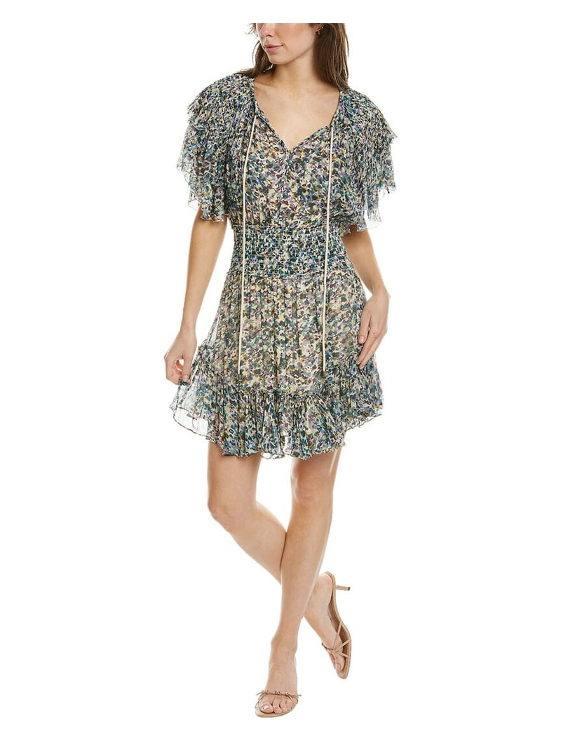 Isabel Marant womens Étoile Florise Mini Dress, 34, Green