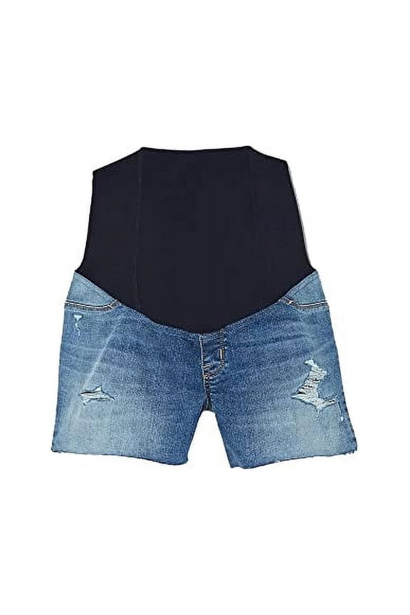 by Ingrid & Isabel Over Belly Midi Maternity Jean Shorts - (as1, Numeric, Numeric_4, Regular, Regular, Medium Denim Wash)