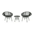 thumbnail image 1 of Isabel Outdoor Faux Wicker 2 Seater Chat Set with Tempered Glass Table, 1 of 10