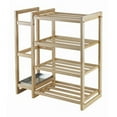 Isabel Shoe Rack with Umbrella Stand and Tray Natural Finish