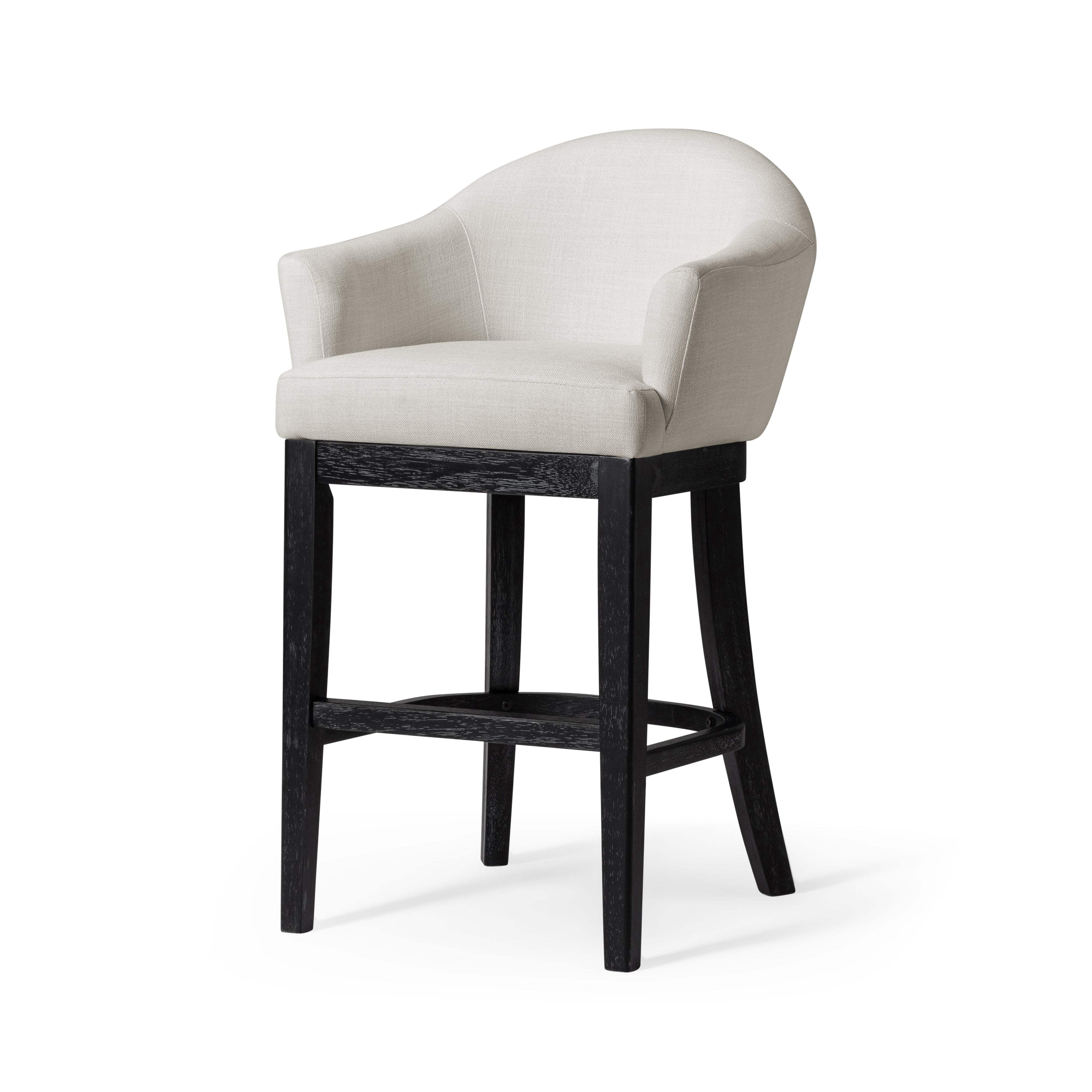 Maven Lane 30" Isabella Swivel Bar Stool - Elegant Rustic Aged Black