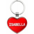 thumbnail image 1 of Isabella - I Love Name Metal Heart Keychain Key Chain Ring, Multiple Colors Available, 1 of 1