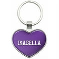thumbnail image 1 of Isabella - Names Female Metal Heart Keychain Key Chain Ring, Multiple Colors Available, 1 of 1