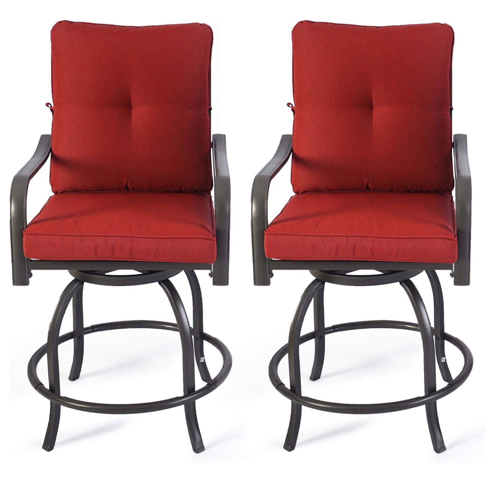 Isabella Outdoor Patio High Swivel Bar Stools/Chairs,Counter Height