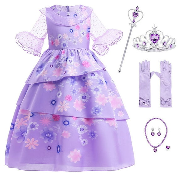 Isabella Princess Girls Dress Halloween Costume Birthday Party Cosplay Suit