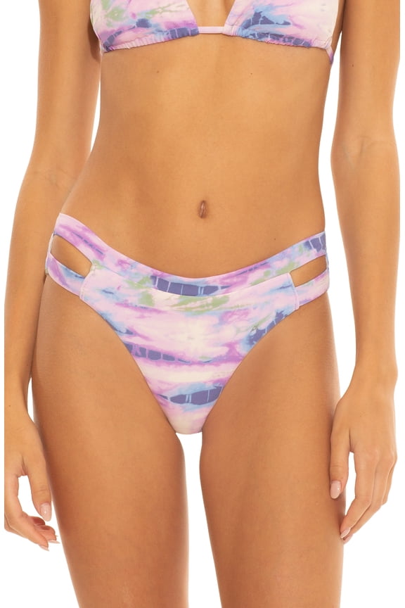 Under One Sky Maui Side Cut Out Hipster Swim Bottom Size Large - Multi