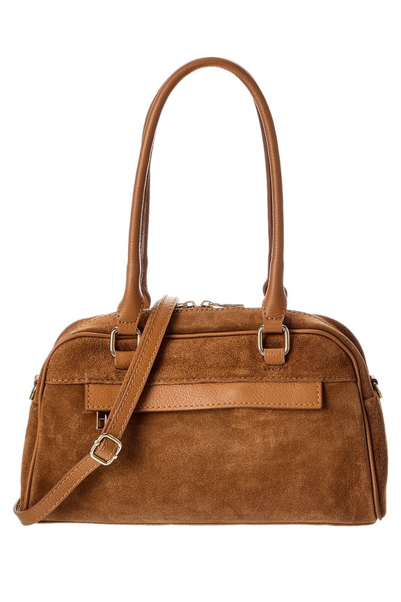 Kiki27 Suede Shoulder Bag, Brown